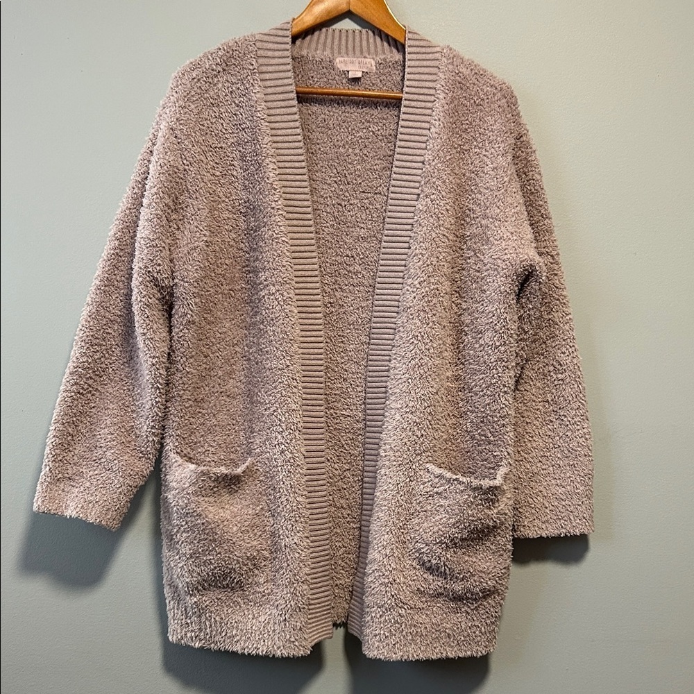 Barefoot Dreams Cozy Chic Minimalist Neutral Cardigan Sweater Large